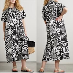Mara Hoffman Abbie kaftan Shirt dress Sz XXS Linen Blend Cover Up Lagenlook